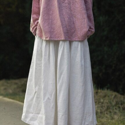 Women s skirts Pure Linen skirts midi skirts linen F07